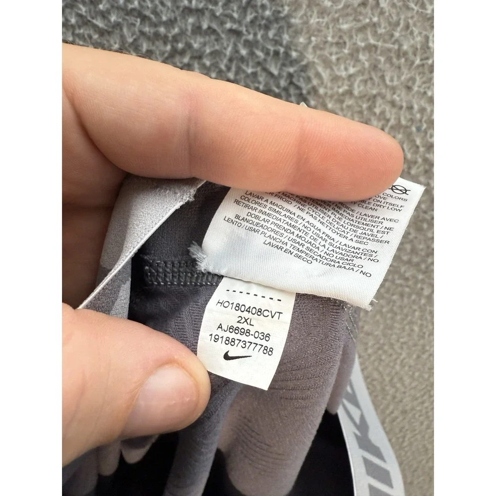 Nike Pants‎ Mens 2XL XXL Gray Chevron Dri Fit Training Tights Running Gym Sports
